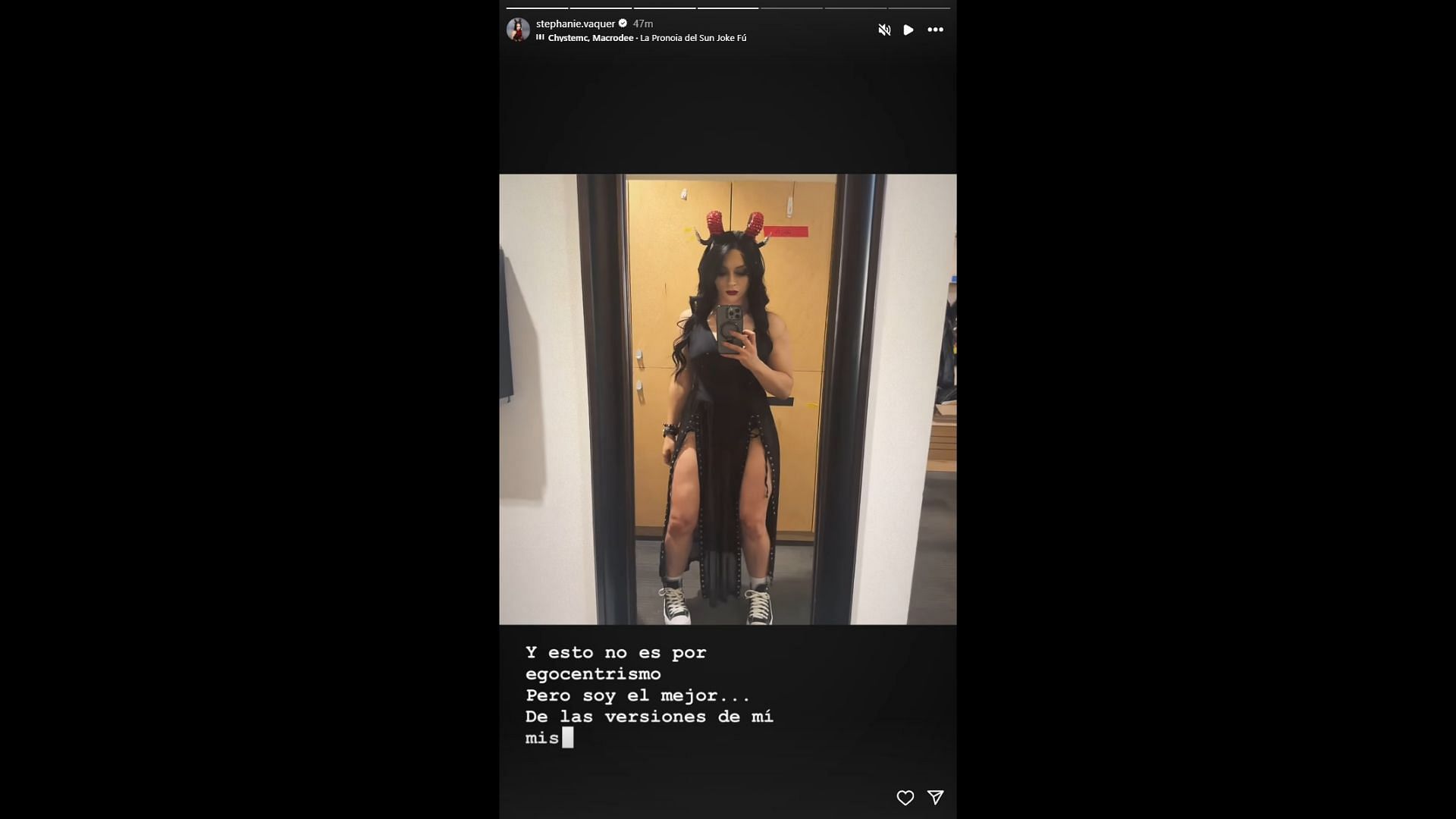 Stephanie's Instagram story that broke the internet (Credit: Stephanie on Instagram)